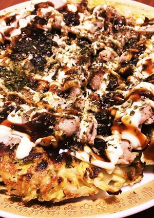 ✨チーズ餅明太子のシーフードお好み焼き-レシピのメイン写真