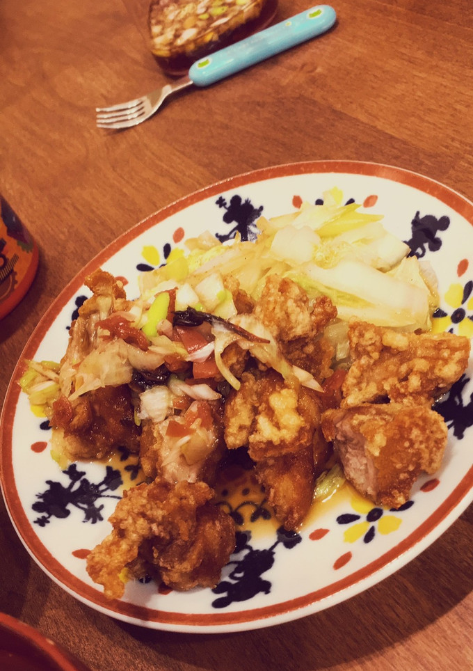 ネギ梅ソース 唐揚げに合います-レシピのメイン写真