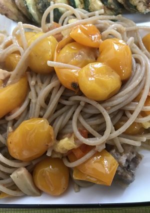 黄色いトマトのスパゲッティ-レシピのメイン写真