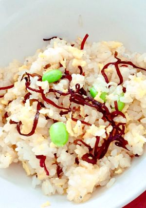 枝豆としらすの塩こぶチャーハン-レシピのメイン写真