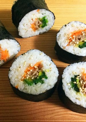 100均容器で、韓国風太巻き キンパプ-レシピのメイン写真