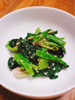 パパっともう一品!ほうれん草の胡麻和え-レシピのメイン写真
