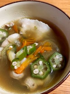 豚バラとオクラのすまし汁-レシピのメイン写真