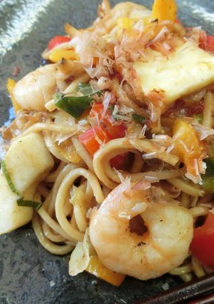 【糖質制限】海鮮バター魚粉焼きそば-レシピのメイン写真