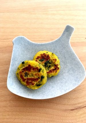 かぼちゃとしらすのおやき(離乳食)-レシピのメイン写真