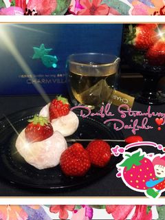 ほんのり桃色♡とちひめdeいちご大福♪-レシピのメイン写真