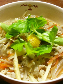 残ったお吸い物からにゅう麺 沢煮椀で-レシピのメイン写真