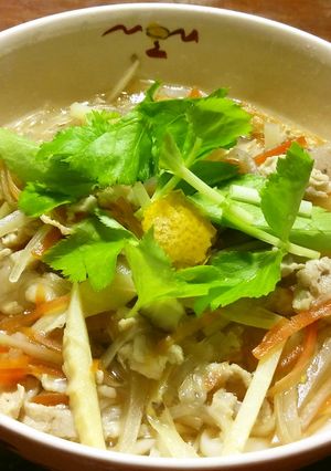 残ったお吸い物からにゅう麺　沢煮椀で-レシピのメイン写真