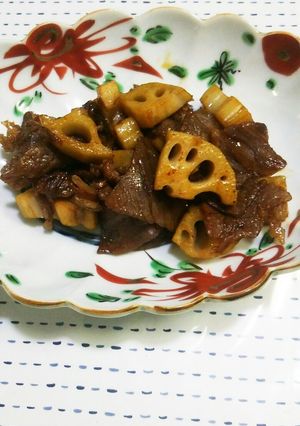 簡単美味♪牛肉とレンコンの甘辛-レシピのメイン写真
