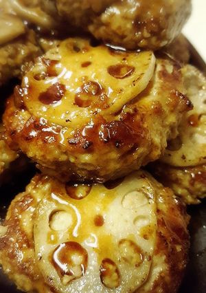 FPで簡単!レンコン豚豆腐バーグ-レシピのメイン写真