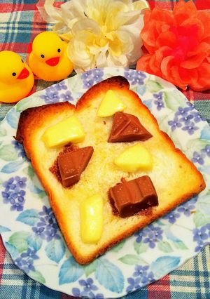 元気回復トースト(バターチョコチーズ)-レシピのメイン写真