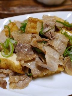 豚肉と厚揚げニンニクオイスターソース炒め-レシピのメイン写真