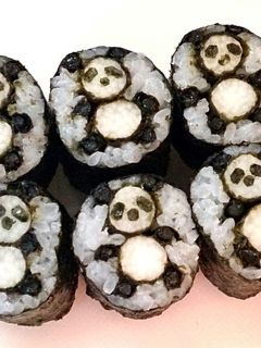 寿司型・模様巻き(長芋でパンダ)-レシピのメイン写真