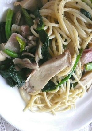 ♪ほうれん草ときのこのスパゲッティー♬-レシピのメイン写真