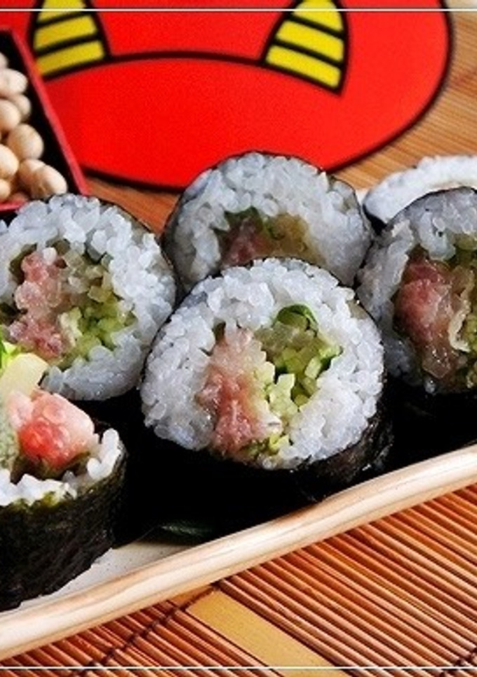 我が家の恵方巻④人気のとろたく巻いてみた-レシピのメイン写真