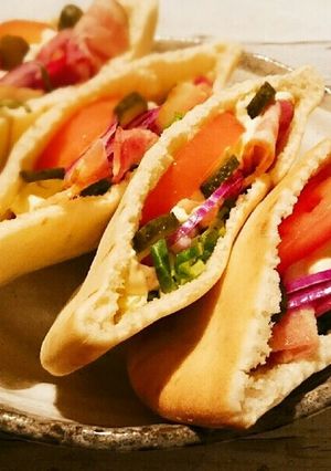 ベーコントマトのピタパンサンド-レシピのメイン写真