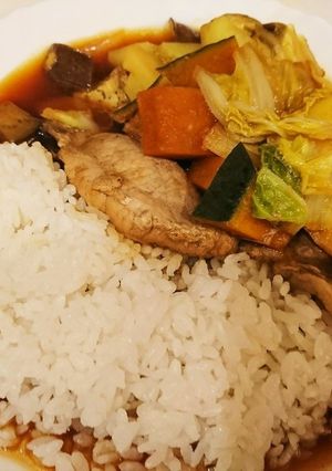 野菜も肉も一度に料理!簡単生姜焼き風-レシピのメイン写真