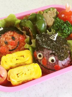 幼稚園 お弁当 節分(鬼おにぎり)-レシピのメイン写真