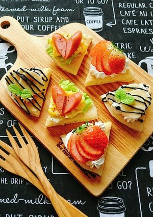 簡単可愛い☆オープンパンケーキ。-レシピのメイン写真