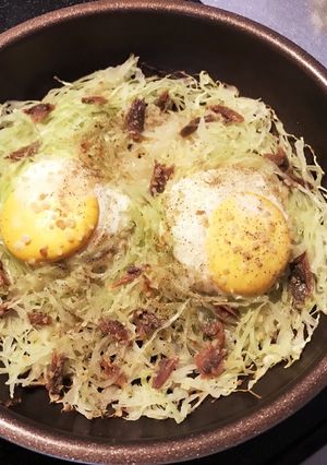アンチョビのっけた巣ごもり-レシピのメイン写真