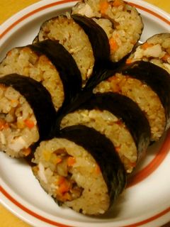 炊き込みご飯の太巻き 恵方巻きにも-レシピのメイン写真