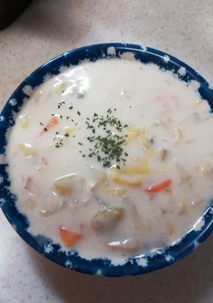 寒い日は、クラムチャウダー-レシピのメイン写真