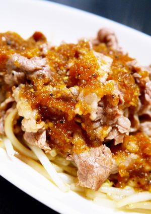 牛肉もやし炒め～ステーキソースがけ～-レシピのメイン写真