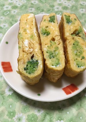 ブロッコリー入り卵焼き-レシピのメイン写真