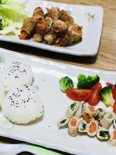 取り分け幼児食☆にんじんと豆苗の肉巻き-レシピのメイン写真