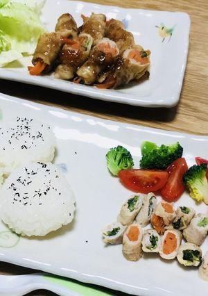 取り分け幼児食☆にんじんと豆苗の肉巻き-レシピのメイン写真