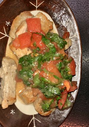簡単で上手い豚肉の大葉のトマト載せ-レシピのメイン写真