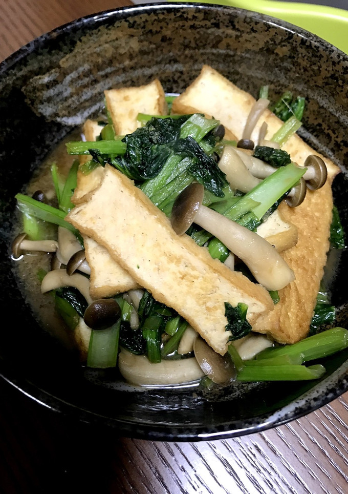 小松菜とあげの生姜醤油炒め-レシピのメイン写真