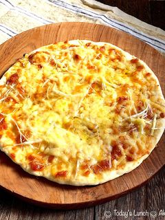 食べてミソ!もろみ味噌と白ねぎの和風ピザ-レシピのメイン写真