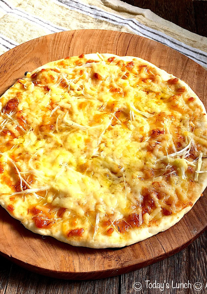 食べてミソ！もろみ味噌と白ねぎの和風ピザ-レシピのメイン写真