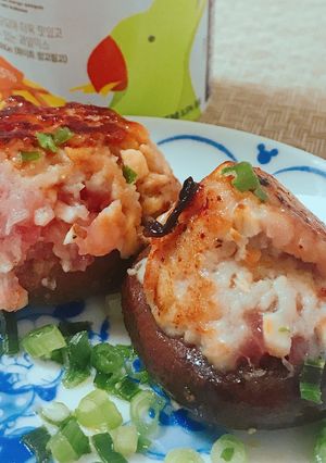 しいたけの肉（ねぎとろ）詰め-レシピのメイン写真