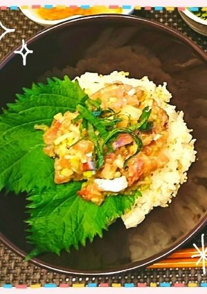 簡単☆アジのなめろう丼-レシピのメイン写真