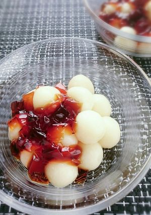 アガーで作る★ひんやりみたらしジュレ団子-レシピのメイン写真