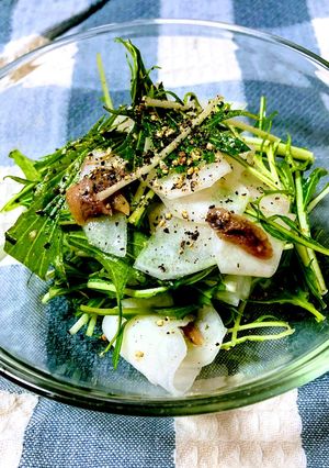 時短!カブと水菜のアンチョビサラダ-レシピのメイン写真