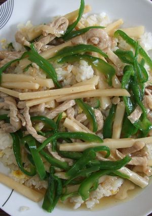 豚肉のチンジャオロースーあんかけ炒飯-レシピのメイン写真