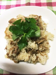 めっちゃ美味しい!牛肉と蓮根の混ぜご飯。-レシピのメイン写真