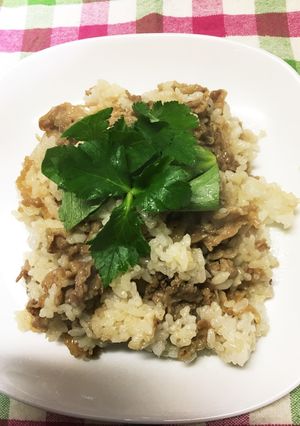 めっちゃ美味しい！牛肉と蓮根の混ぜご飯。-レシピのメイン写真