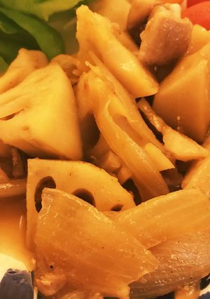 鶏肉と蓮根のガーリック照り煮-レシピのメイン写真