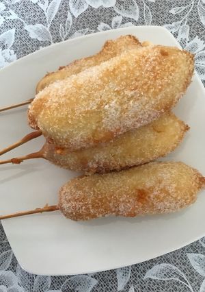 チーズが伸びる〜アメリカンドッグ！-レシピのメイン写真