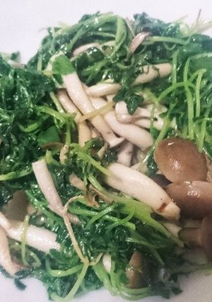 豆苗とシメジのイタリアン炒め-レシピのメイン写真