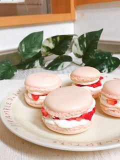 あま〜い♡いちごマカロンケーキ-レシピのメイン写真