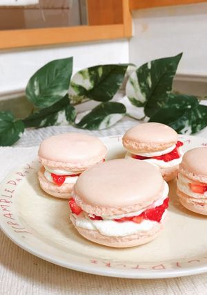 あま〜い♡いちごマカロンケーキ-レシピのメイン写真