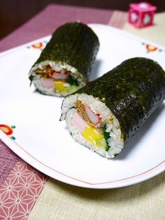 簡単節分!恵方巻き☆キンパ風-レシピのメイン写真