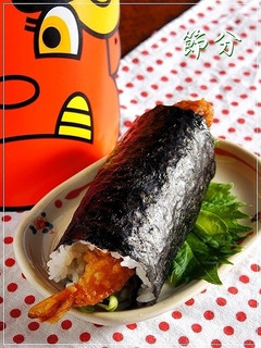我が家の恵方巻⑥ 天むす風えび天巻き-レシピのメイン写真