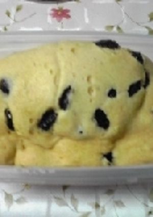 レンジ＆ホットケーキミックス☆豆蒸しパン-レシピのメイン写真