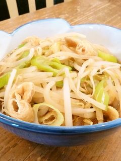 簡単節約あと1品♪もやしと油揚げの炒め煮-レシピのメイン写真
